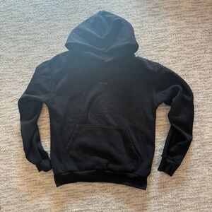 LIKE NEW! Tribe Kelly Black Hoodie w/ Brown "TRIBE" Stitching - S